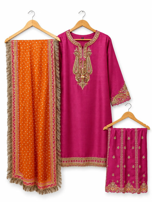 Royal Fuchsia Festive 3-Piece Suit