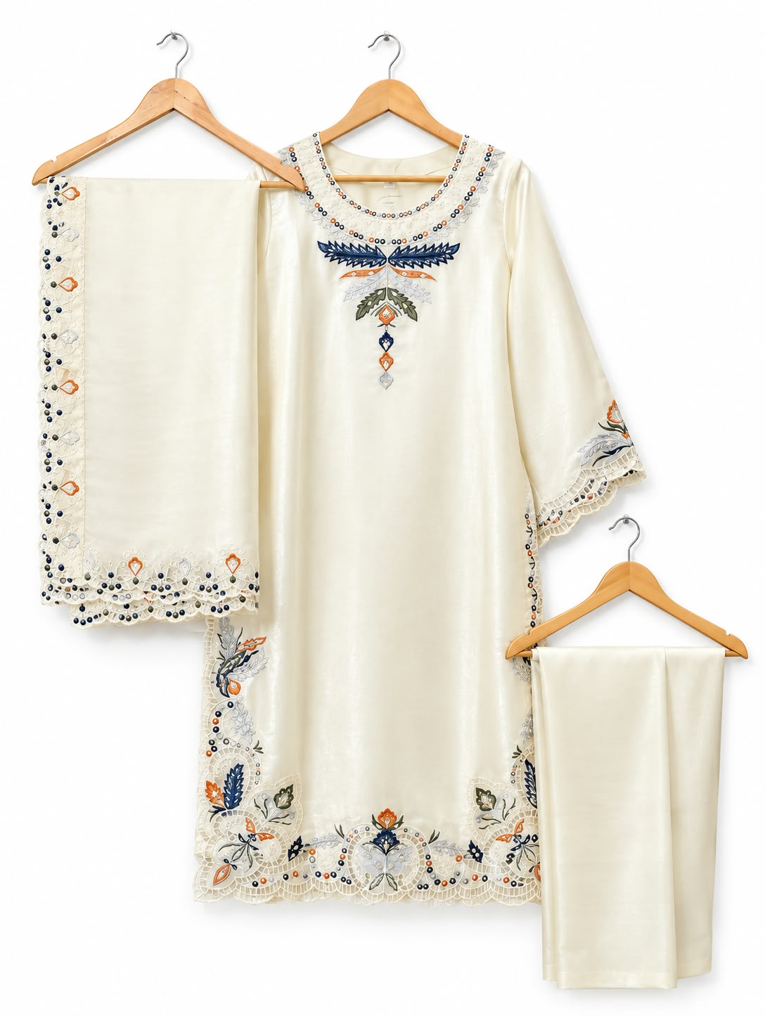 Ivory Grace Embroidered Suit