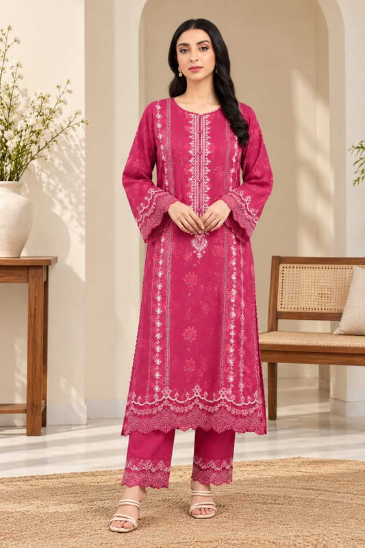 Magenta Embroidered Khaddar 2-Piece